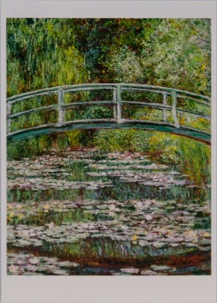 Postkarte &quot;Claude Monet - Brücke über einen Seerosenteich&quot;
