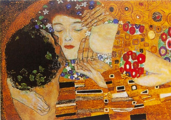 Postkarte &quot;Gustav Klimt - Der Kuss&quot;