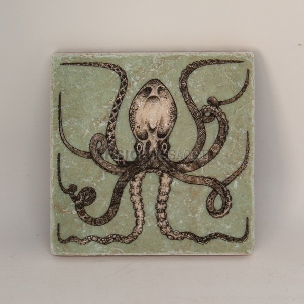 Naturstein-Fliese Oktopus Paul