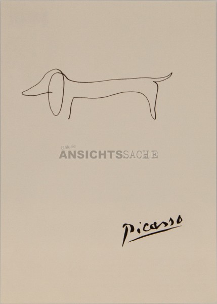 Postkarte &quot;Pablo Picasso - Dackel&quot;