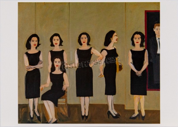 Postkarte &quot;Alex Katz - The black dress&quot;