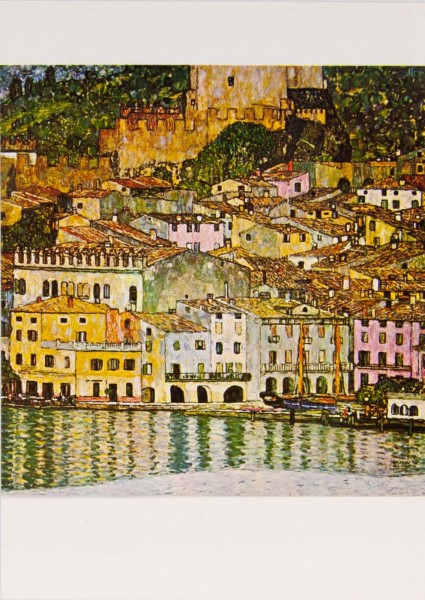 Postkarte &quot;Gustav Klimt - Malcesine am Gardasee&quot;