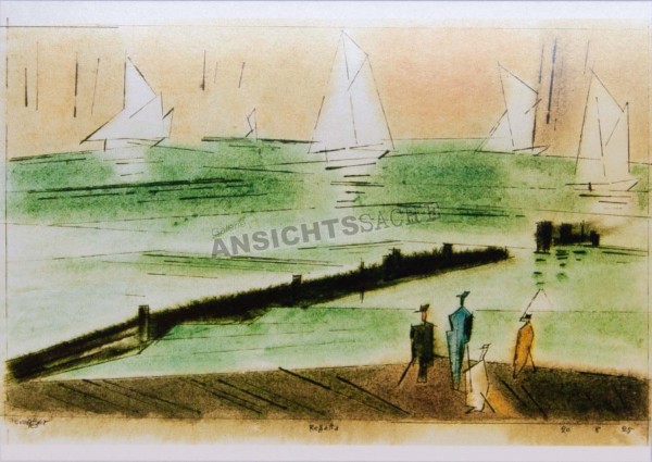 Postkarte &quot;Lyonel Feininger - Regatta&quot;