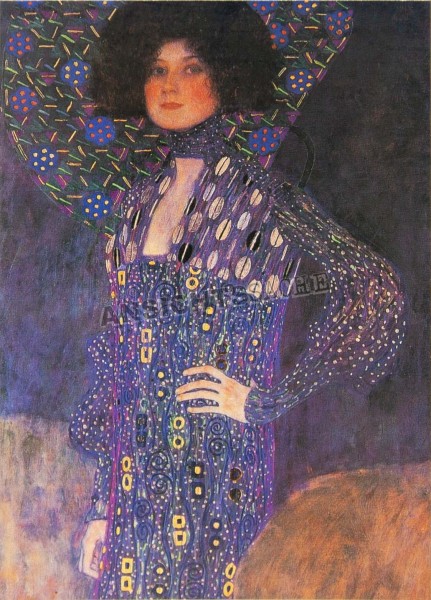 Postkarte &quot;Gustav Klimt - Porträt Emilie Flöge&quot;