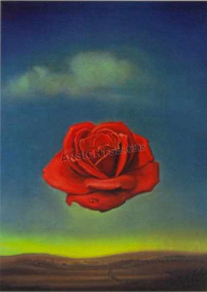 Postkarte &quot;Salvador Dali - Meditative Rose&quot;