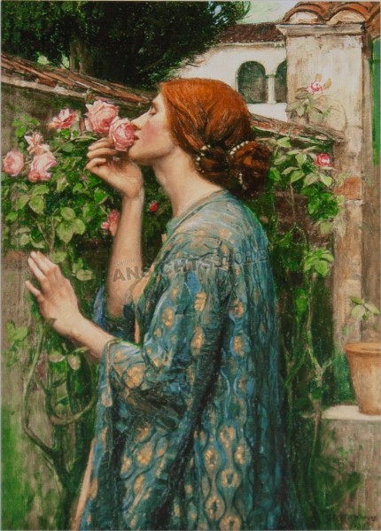 Postkarte &quot;John William Waterhouse - Die Seele der Rose&quot;