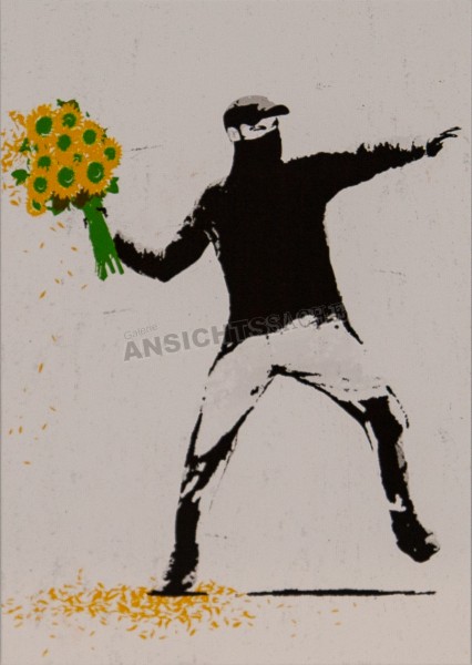 Postkarte &quot;Banksy - Time for a Green Change&quot;